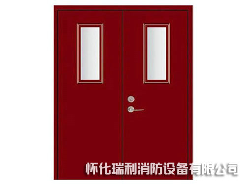 钢木质防火门带玻璃孔